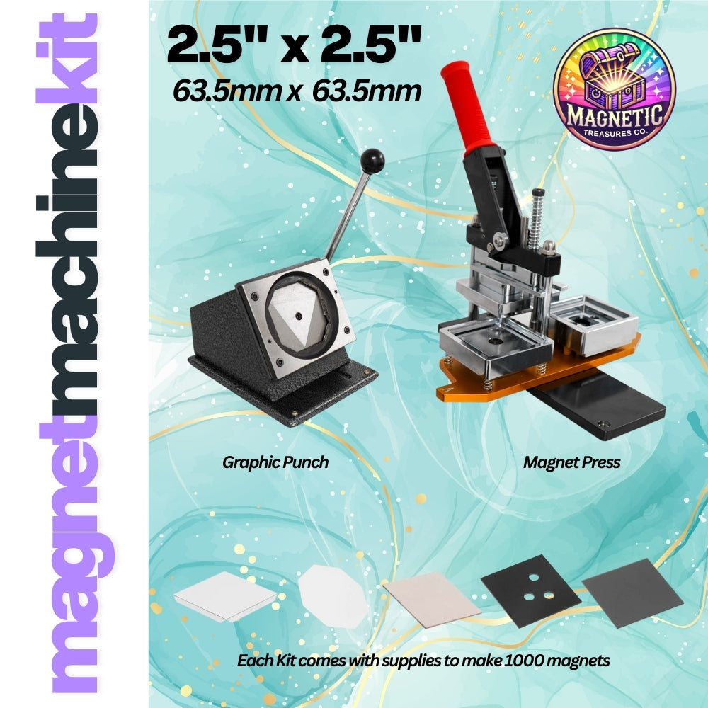 2.5" x 2.5" (63.5 x 63.5mm) Magnet Business Starter Kit – Free Shipping