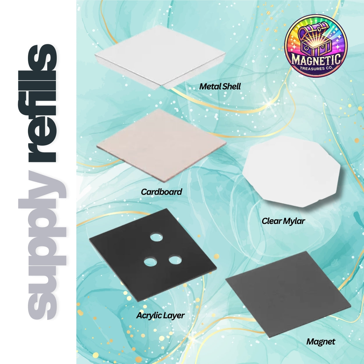 1,000 Magnet Supplies Refill Set