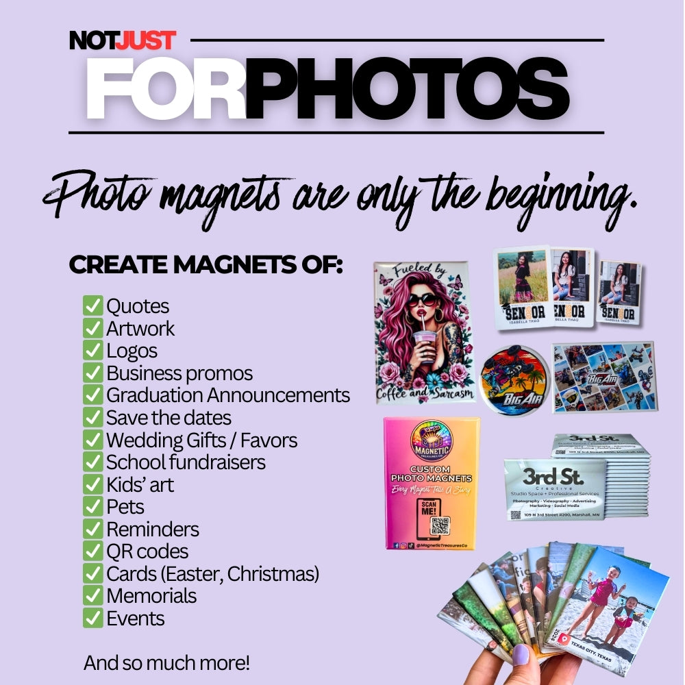 2.5" x 2.5" (63.5 x 63.5mm) Magnet Business Starter Kit – Free Shipping